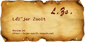 Lájer Zsolt névjegykártya