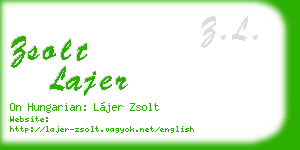 zsolt lajer business card